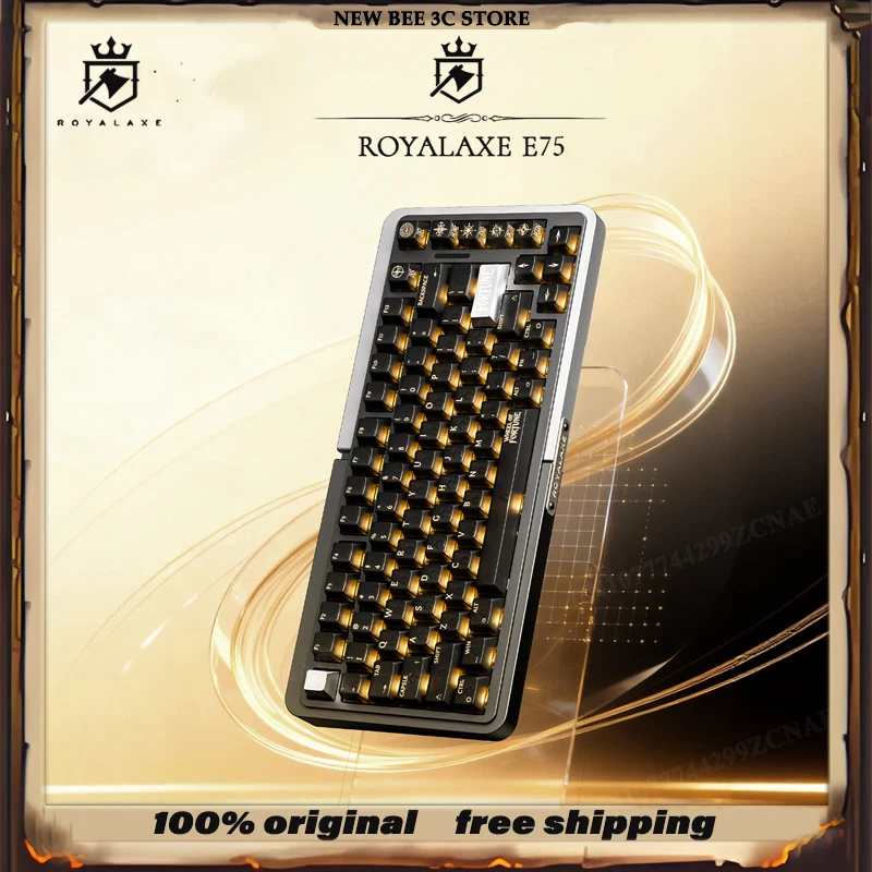 Royalaxe E75 HE Aluminum Shell Gaming Keyboard Hall Effect Switch Support 0.001mm RT Dynamic RGB Magnetic Switch DKS SOCD
