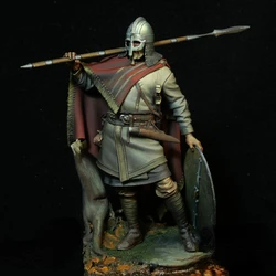 1/24 Resin Figure Assembled Model Kit Historical Miniature Anglosakson Warrior Diorama Toy Unassembled Unpainted Free Shipping