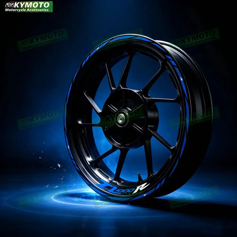 Motorcycle 17 Inch Front And Rear Racing Wheel Stickers Car Reflective Rim Motorbike Hub Tape Decal Sticker For TL1000R TL 1000R