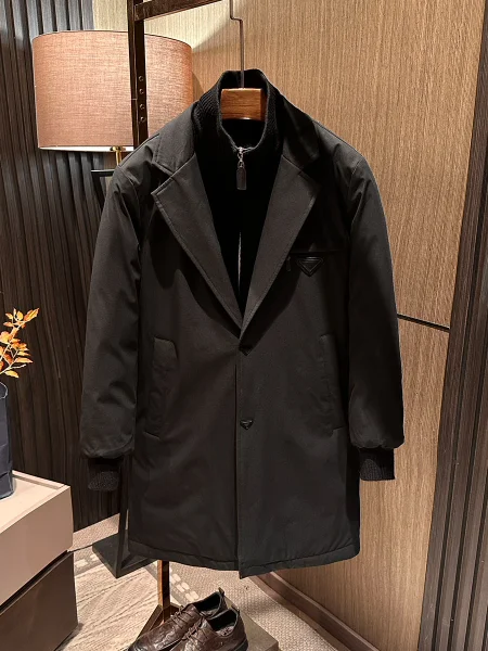 

Классическая итальянская мужская пуховая куртка со съемным воротником, водонепроницаемая, средней длины, зимнее пальто, повседневная верхняя одежда для бизнеса