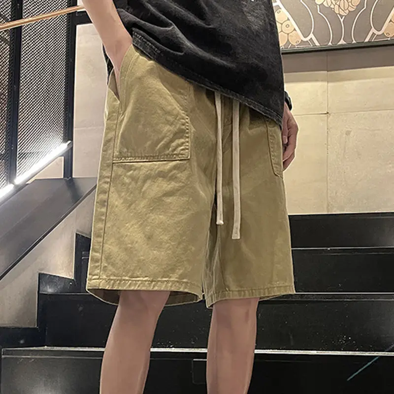 Shorts para meninos no verão fino esportes soltos verão casual calças de tamanho médio para jovens 2025 calças de cinco pontos calças de basquete