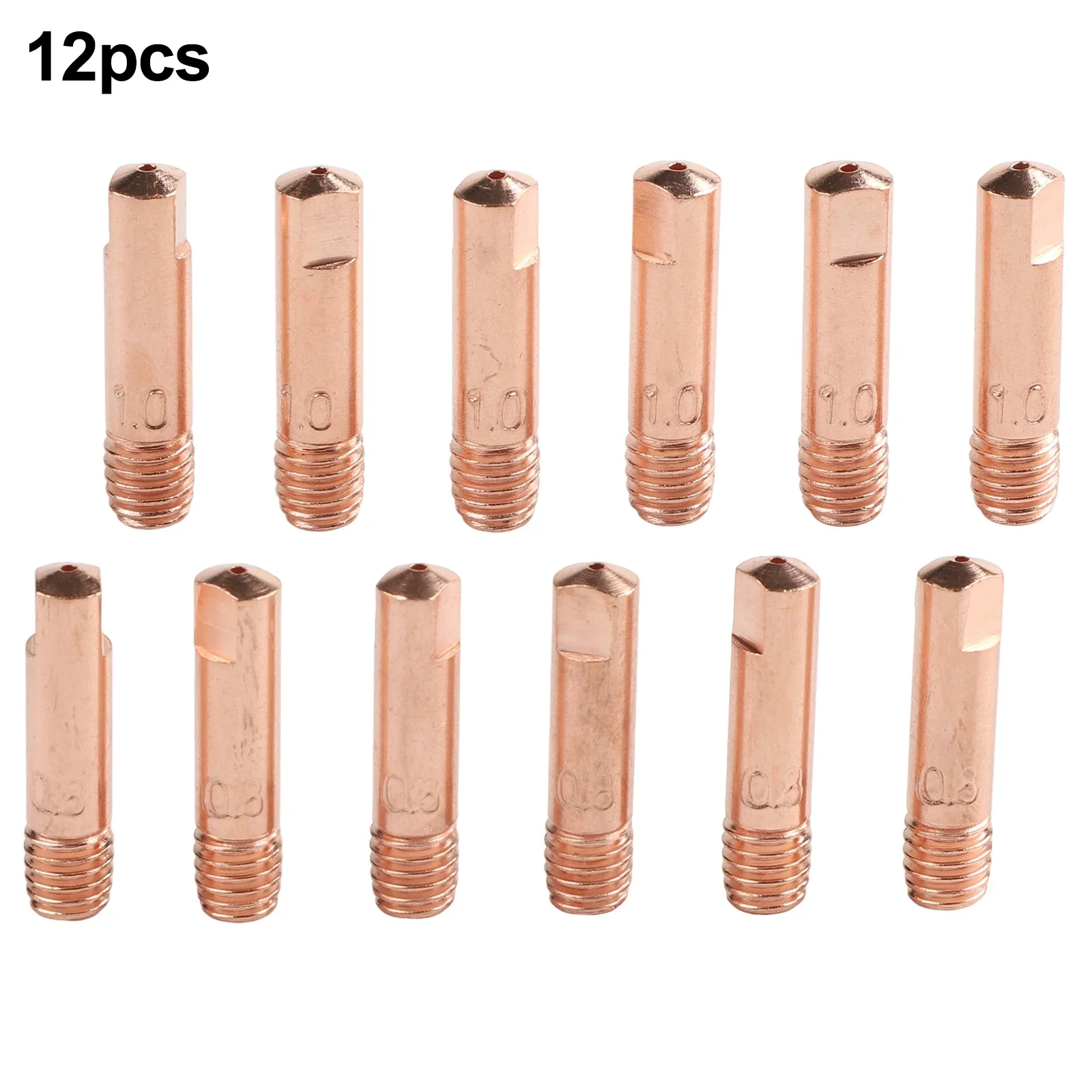 

Welding Accessories Copper Contact Tips Metal Fabrication 0.030 0.8mm Electric Conductivity Contact Tips Wear Resistant Material