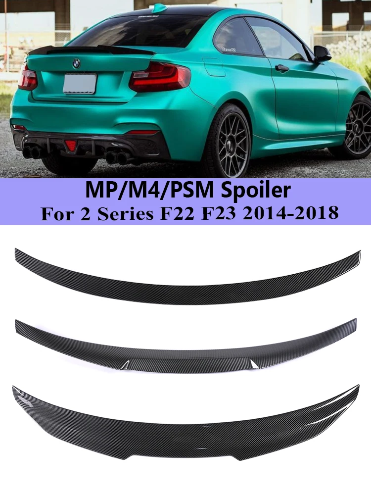 

Задний бампер, спойлер, губа MP M4 PSM, крыша, багажник, крыло, хвост для BMW 2 серии F22 F23 F87, углеродное волокно 2014-2021, глянцевый черный