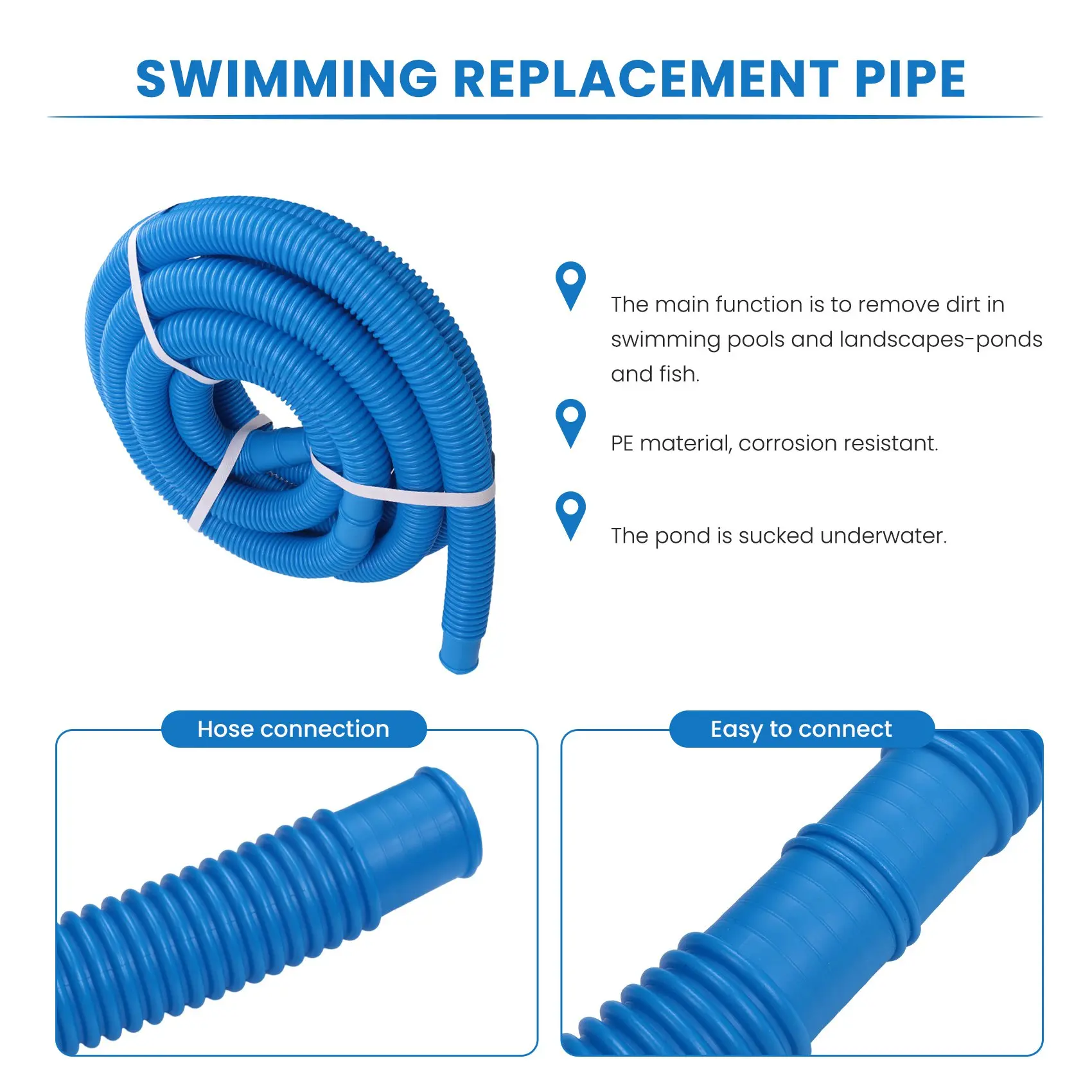 2026 New 6. Swimming Pool Vacuum Cleaner Hose Suction Swimming Replacement Pipe Pool Cleaner Tool Swimming Pool Cleaning Hose
