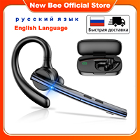New Bee M54 Wireless Earphones Bluetooth Headset Single Earpiece Driving Headphone with Mic Mute Noise Cancelling Handsfree