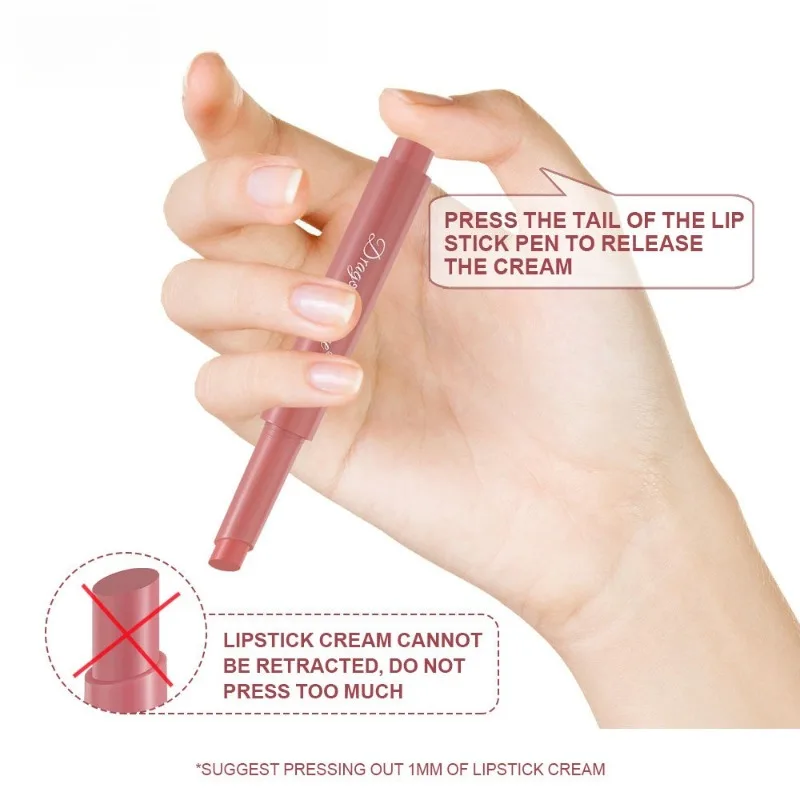 12-Farben-Lippenstift, nacktes Rosa, lichtecht, feuchtigkeitsspendend, wasserfest, verblasst nicht, Lippenstifte für Frauen, Make-up, langanhaltende Lippenkosmetik