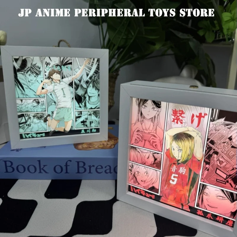 

New Anime haikyuu Comic Lamp Cartoon Kozume Kenma Kei Tsukishima Figure Night Light Desktop Ornament Fan Collection Gift