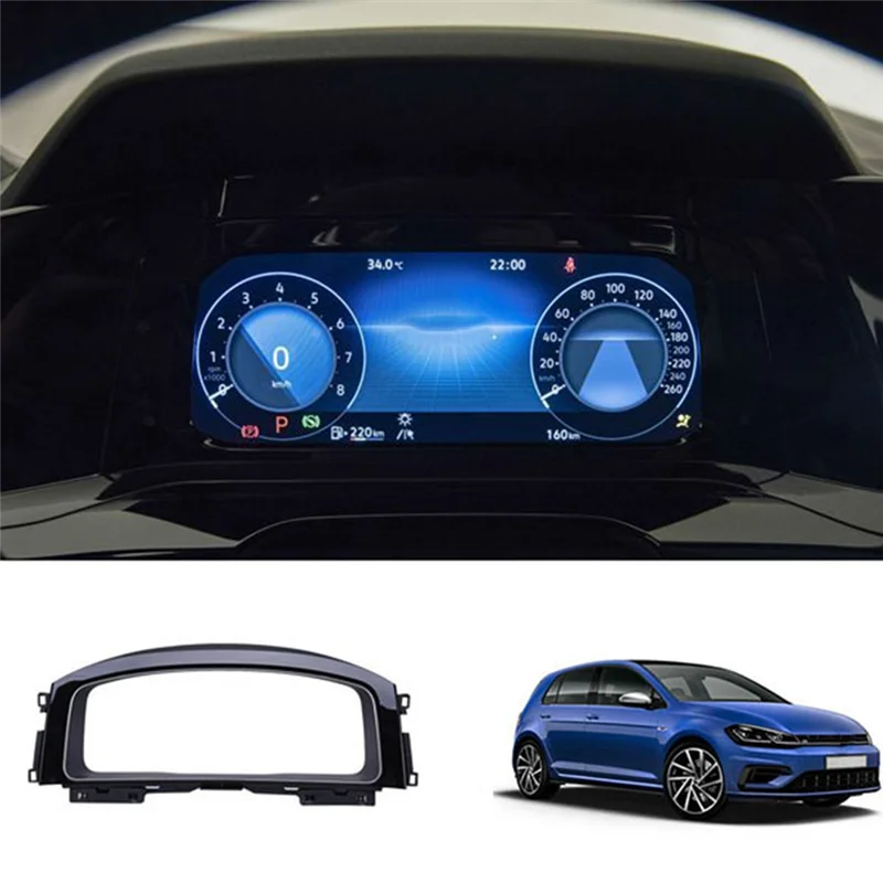 5GG 854 377 AAH Car Glossy Black LCD Meter Instrument Panel Frame Replacement for-VW Golf 7 MK7 2013-2017