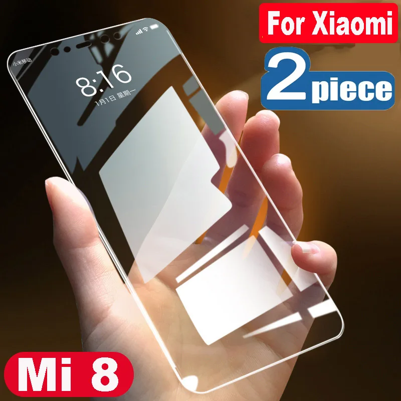 2PCS 9H HD Tempered Glass for Xiaomi Mi 8 Lite Mi 8 SE Redmi 10C 12C 9A 9C Screen Protectors on Mi 8 SE Mi 8 Lite Glass Films