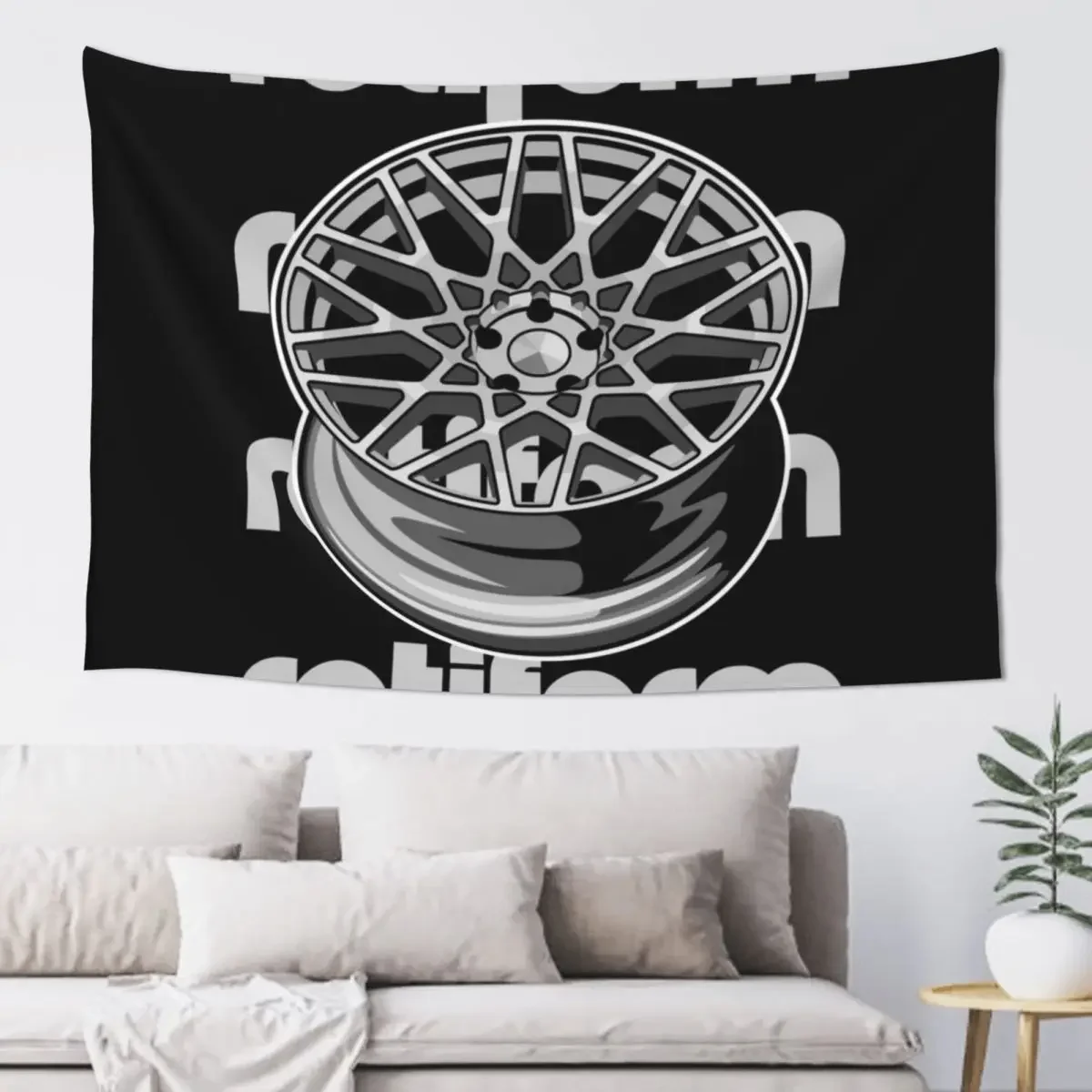 

Rotiform Rim racing Wheel Car Tapestry Wall Deco Room Decoration Accessories Aesthetic Decoration Home Decorating Tapestry