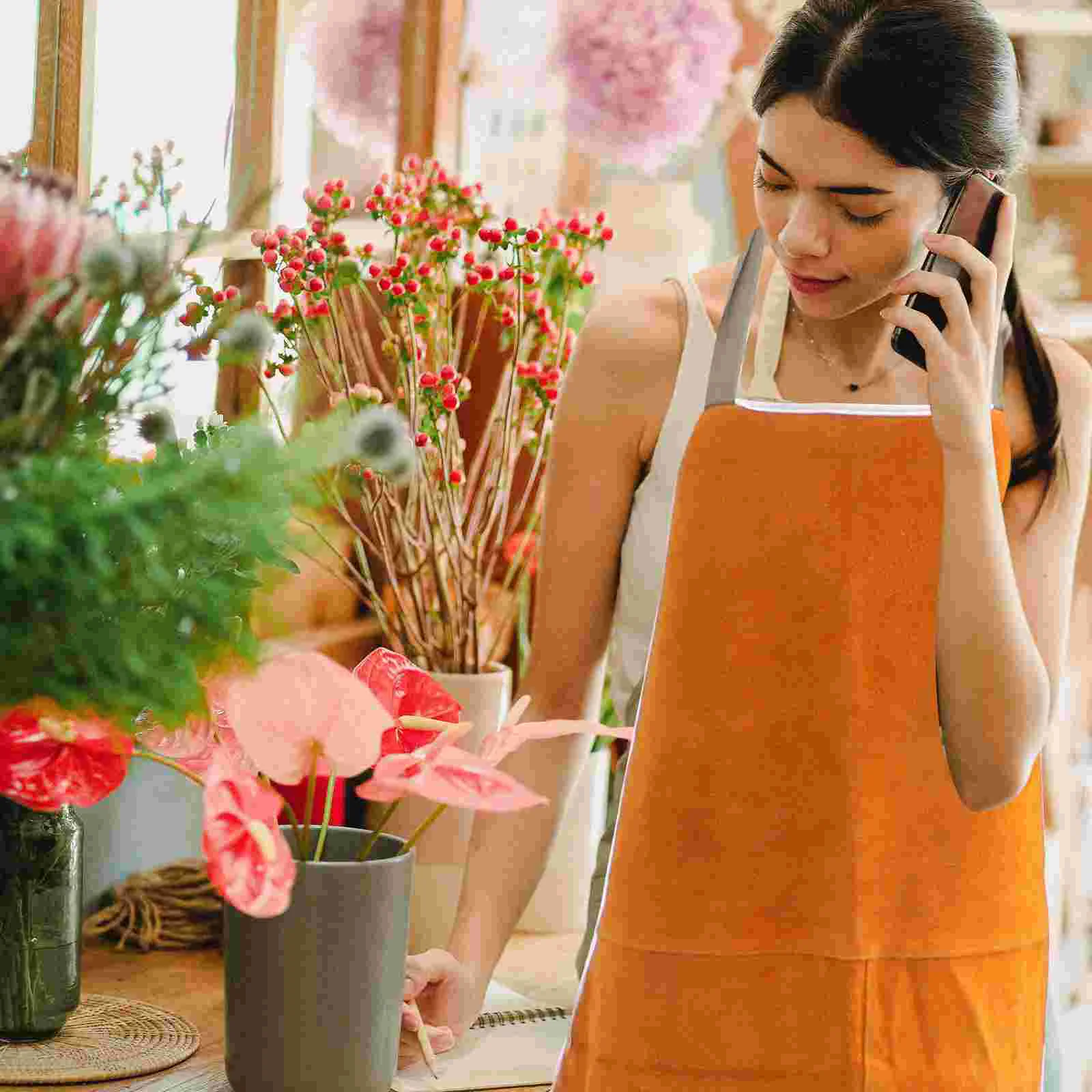 Delantal a prueba de grasa para soldar, ropa de trabajo protectora resistente al calor, babero naranja para hombre