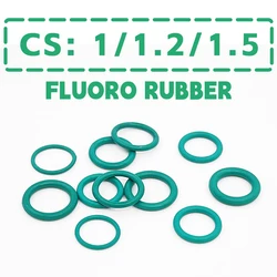 Thickness CS1/1.2/1.5mm Green FKM O-ring FPM fluorine rubber sealing gasket rubber washer ring wholesale in specifications