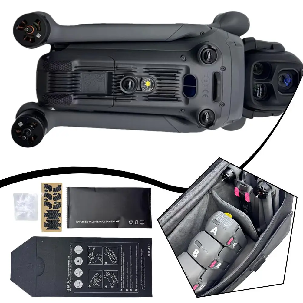 Drone antiderrapante anti-risco pé adesivos adesivos para dji mavic 4 pro anti-skid e anti-desgaste acessórios de bateria para dji flip