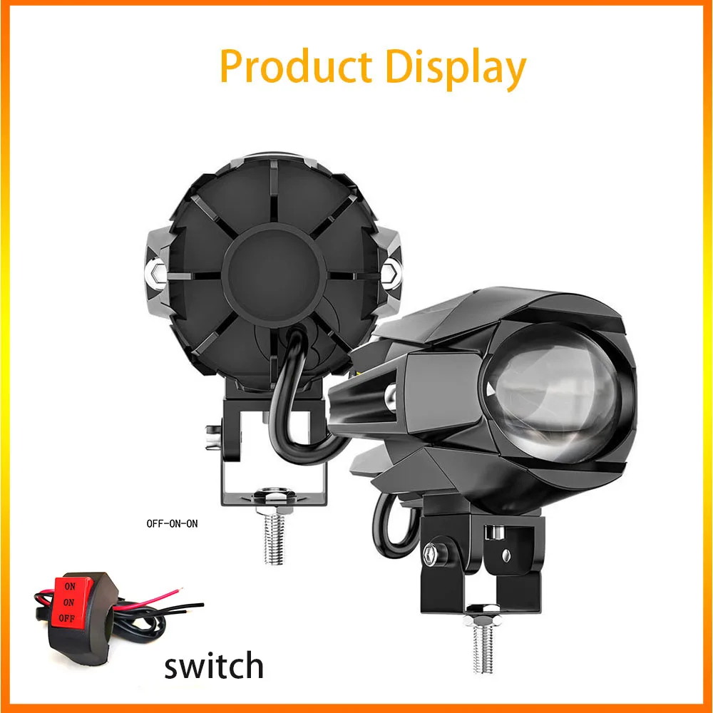 

Car And Motorcycle Spotlight LED Modification With External Lens Waterbird Monocular Dual Beam Auxiliary Headlight