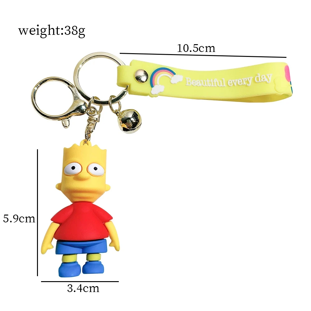Porte-clés Anime Simpson Classic Celebrity Family Zones, porte-clés de voiture, accessoires de sac, pendentif, nouveau