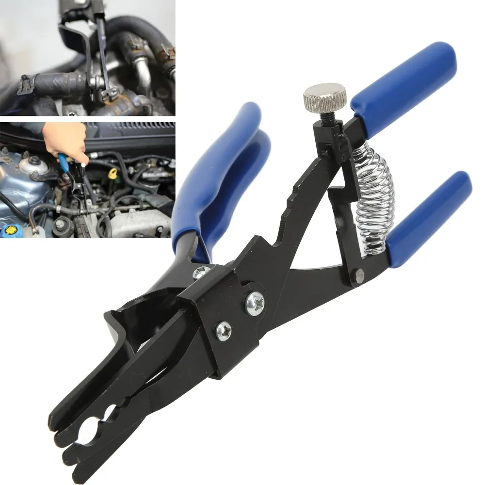 Built-In Return Spring Hose Pipe Removal Pliers Anti-Slip Anti-Rust Tube Remover Pliers Universal Blue Rubber Handle