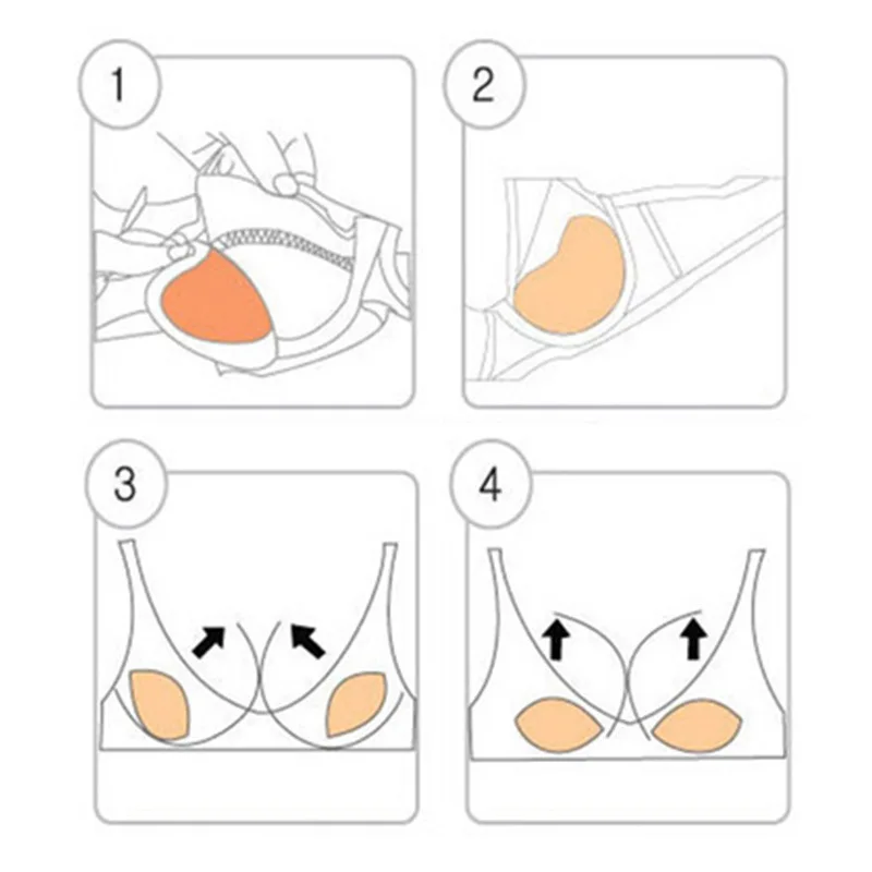 Hot! Inserts Breast Pads Silicone Self-Adhesive Bra Inserts Breast Enhancer Shaper Push up Bra Pads Bikini Padding Inserts