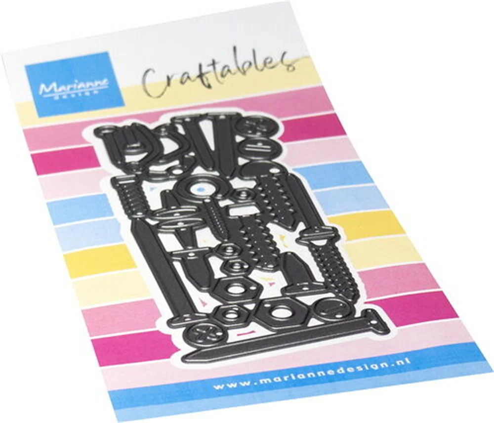 Craftables Stencil Gears Punch Die XL - Moeren & Bouten Truck Verkeer Metaal Snijmallen voor DIY Handgemaakte Scrapbook Mei 2026 Nieuw