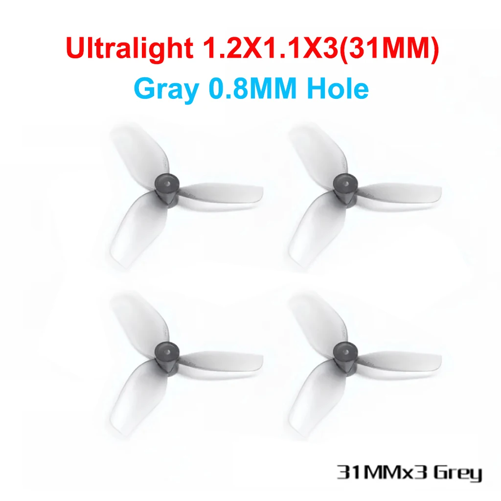 HQProp 40 mm Hohlbecher-Propeller, Durchmesser 40 mm, 3-Blatt-Wellenloch, 1 mm Polycarbonat, 31 mm, für Meteor65 Air65 FPV-Flugzeugmodell – Detail 15