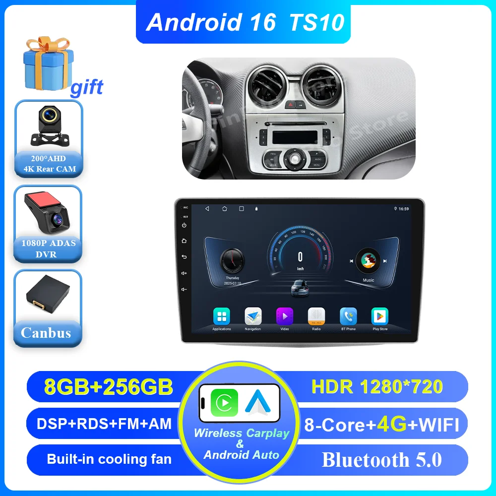 Autoradio Multimedia Video Player Voor Alfa Romeo MiTo 955 2008-2016 Android Auto Carplay GPS Navigatie Stereo WiFi 2K Scherm