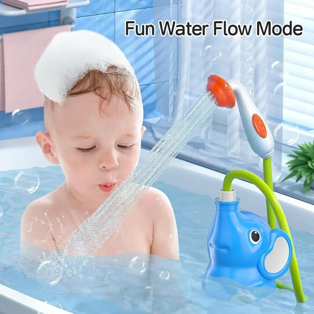 

Watering Elephant Baby Bath Toy Sensory Play Spinning Fun Elephant Water Pump Toy Interactive ABS Waterfall Bathtub Toy