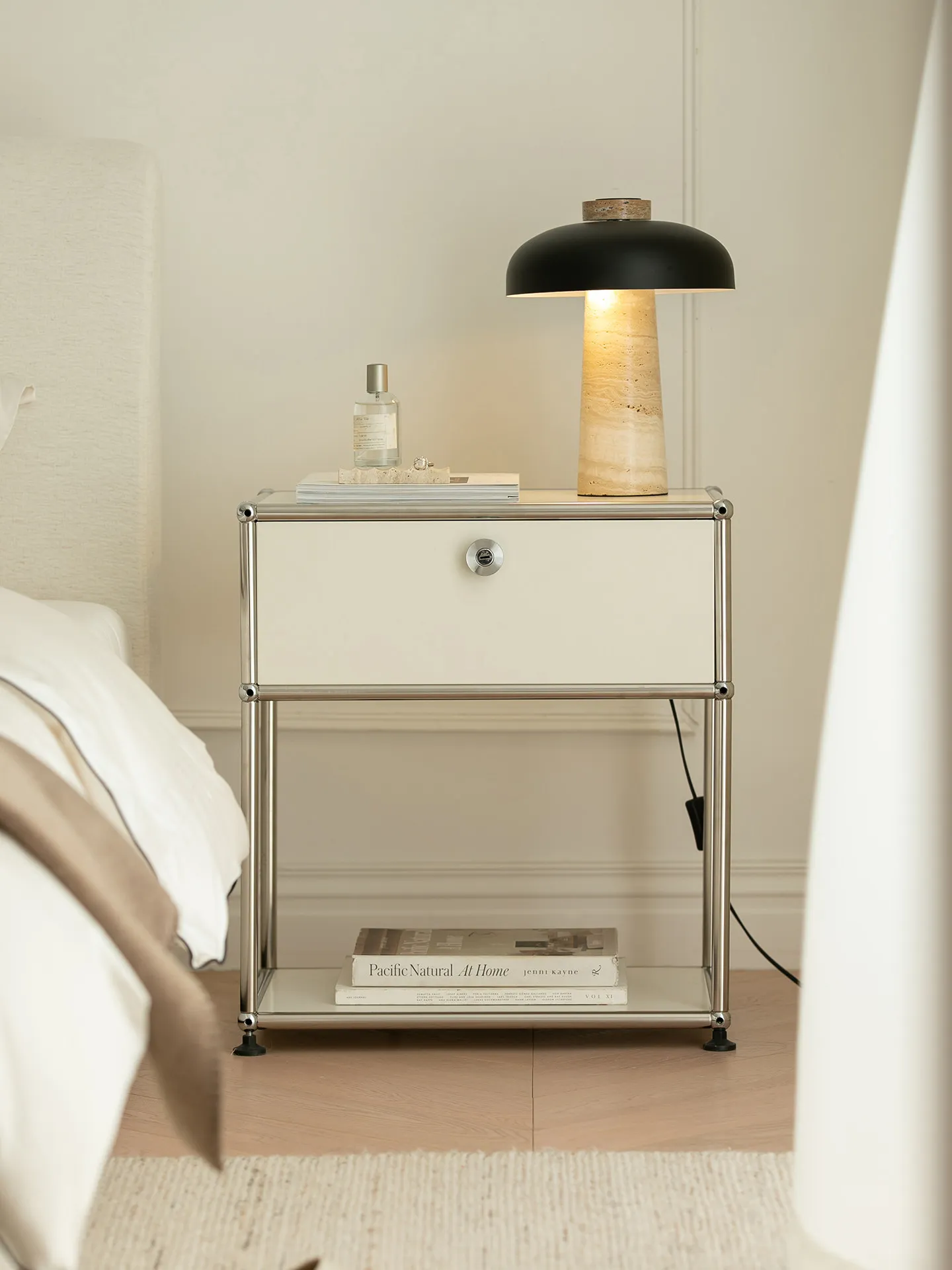 

Mid-Century Modern Minimalist Bedroom Furniture Storage Side Cabinet For Sofa Living Room Home