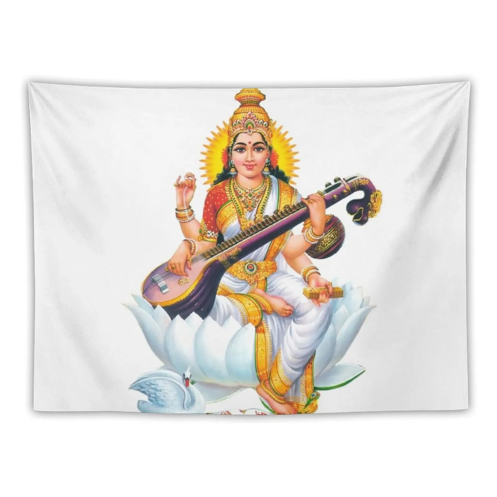 SARASWATI DEVI Tapestry Home And Comfort Decor Home Supplies Aesthetic Room Decor Tapestry