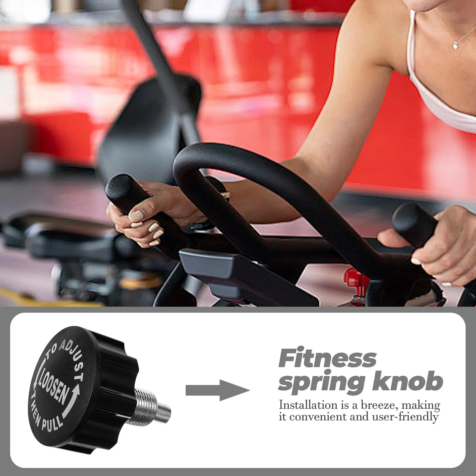Exercise Bike Knob Pull Pin Ball Type Rotating Adjustment Screw Fitness Equipment Replacement Part for Height Adjustment Gym Use