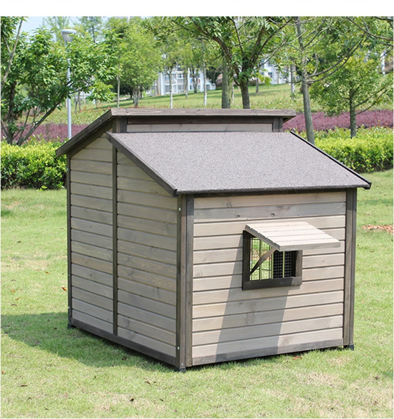 

Lovely Country-Style All-Season Outdoor Wood Dog House Rainproof And Comfortable For Small Animals