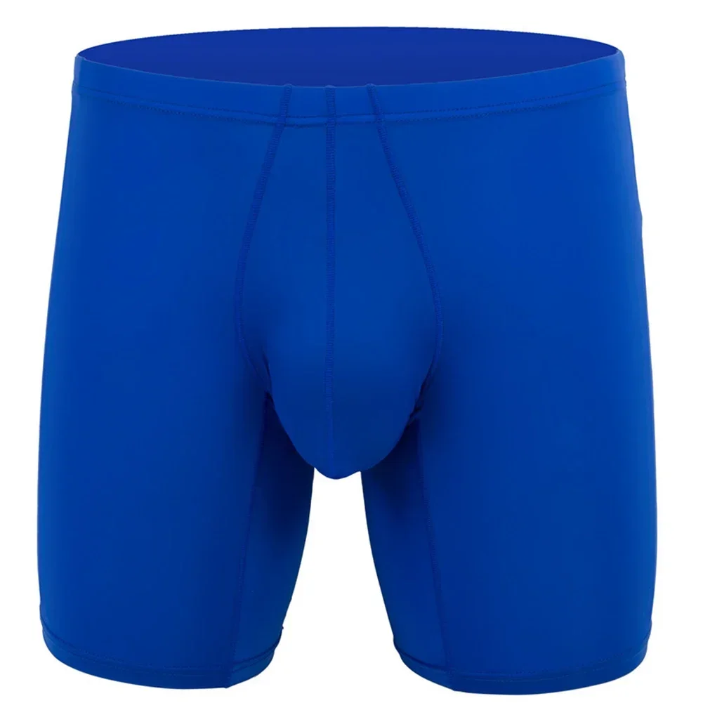 

Mens Sexy Thin Ice Silk Briefs Bulge Pouch Shorts Tight Slim Underpants Middle Waist Elastic Knickers Sport Underwear