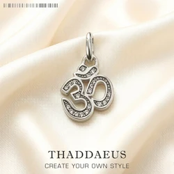 Pendant Yoga OM Mani Padme Hum S Brand Vintage Jewelry Accessories 925 Sterling Silver Gift For Women Men