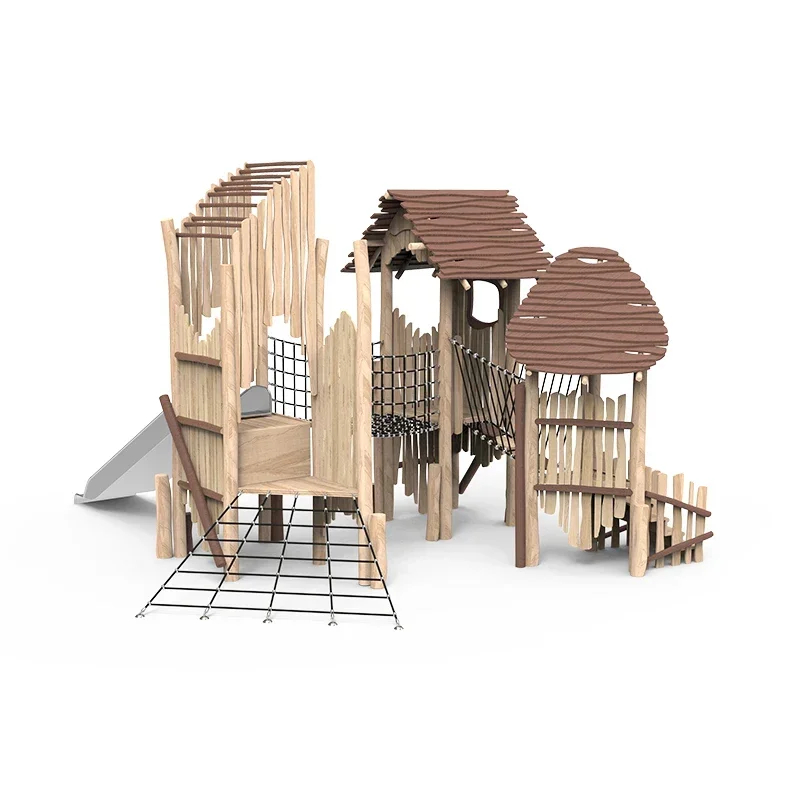 High Quality Wooden Outdoor playground Children Adventure wood playsets