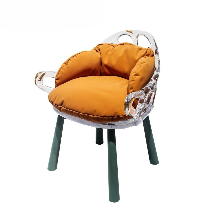 

Современный простой прозрачный стул из смолы, новый, для гостиной, розовый, подвесной, обеденный, в стиле французской мебели