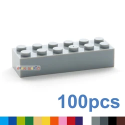 100pcs 2x6 Dot DIY Building Blocks Thick Figures Bricks Educational Creative Size Compatible With 2456 Plastic Toys for Children