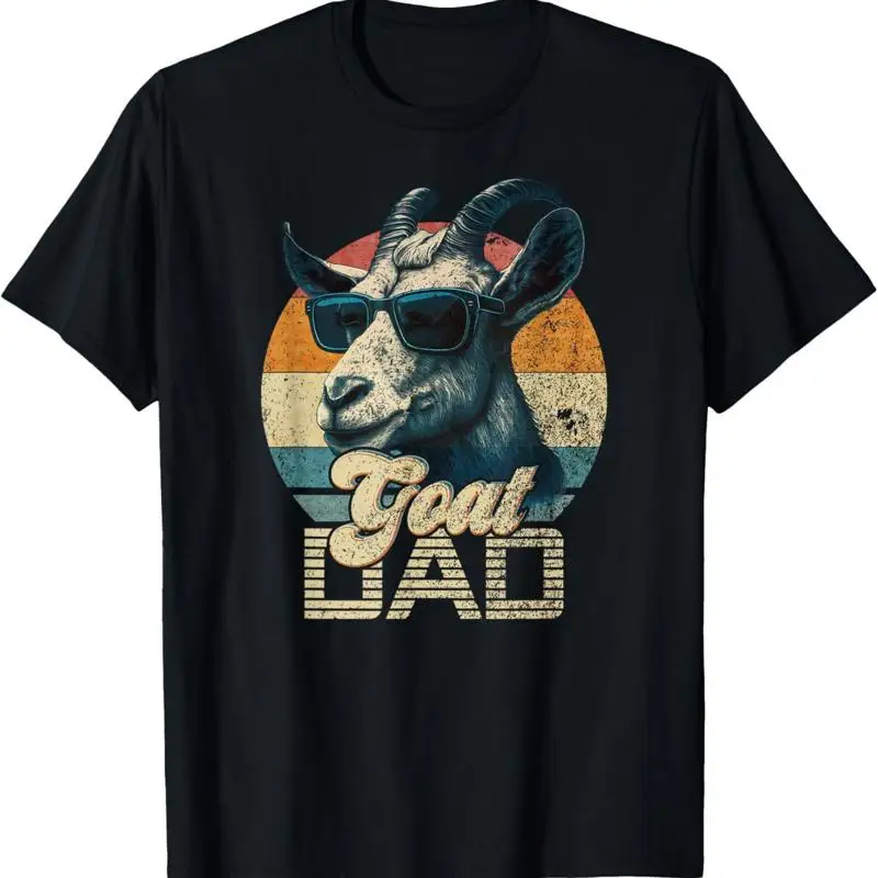

Винтажная ретро футболка Goat Dad Best Daddy, забавная футболка ко Дню отца
