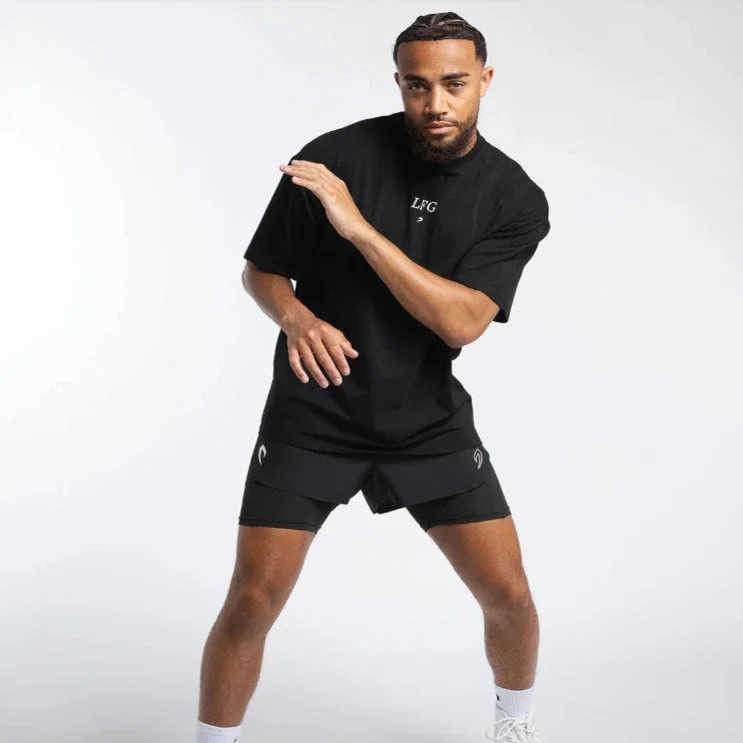 夏の新ファッションスポーツブランドボクシング Tシャツクラシックロゴユニセックスピュアコットン通気性の提案ワンサイズ大きいサイズを購入する