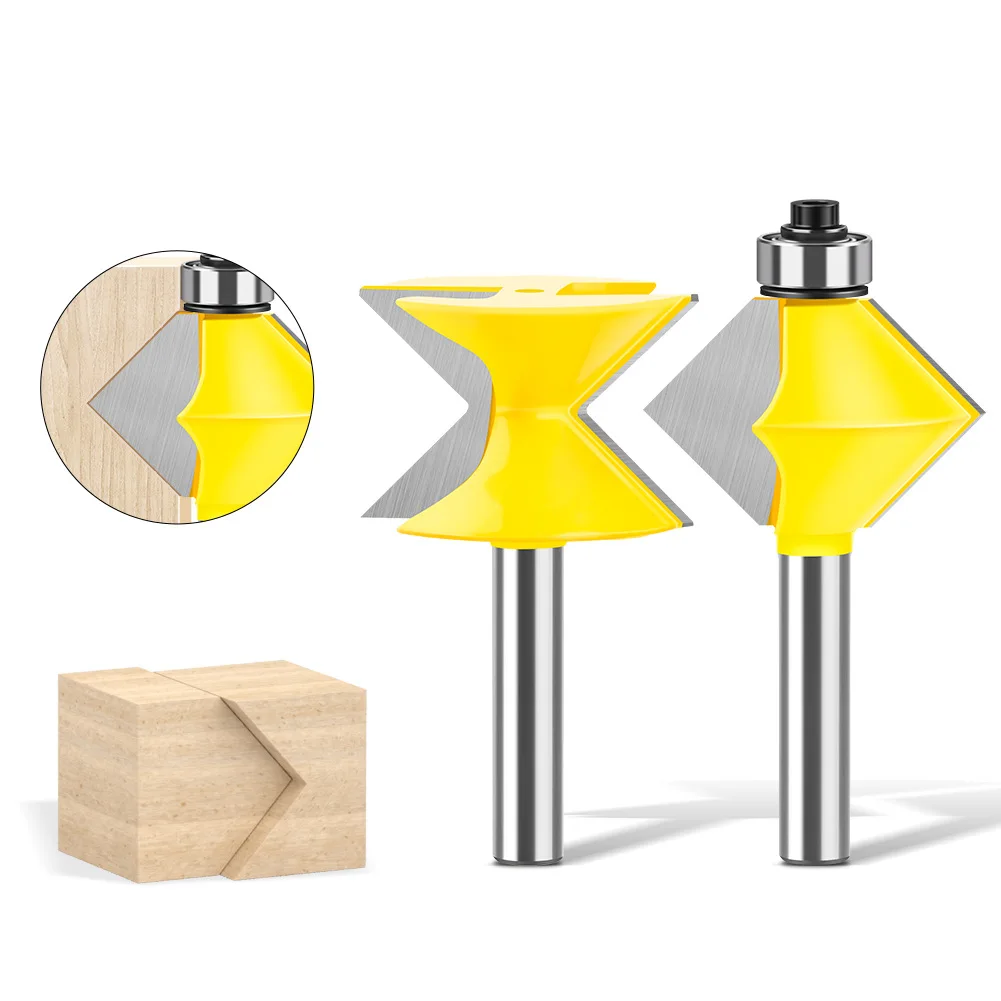 

1pcs 1/4 Handle Woodworking 90 ° Tenon Milling Cutter Slotting Puzzle Splicing Woodworking Milling Cutter