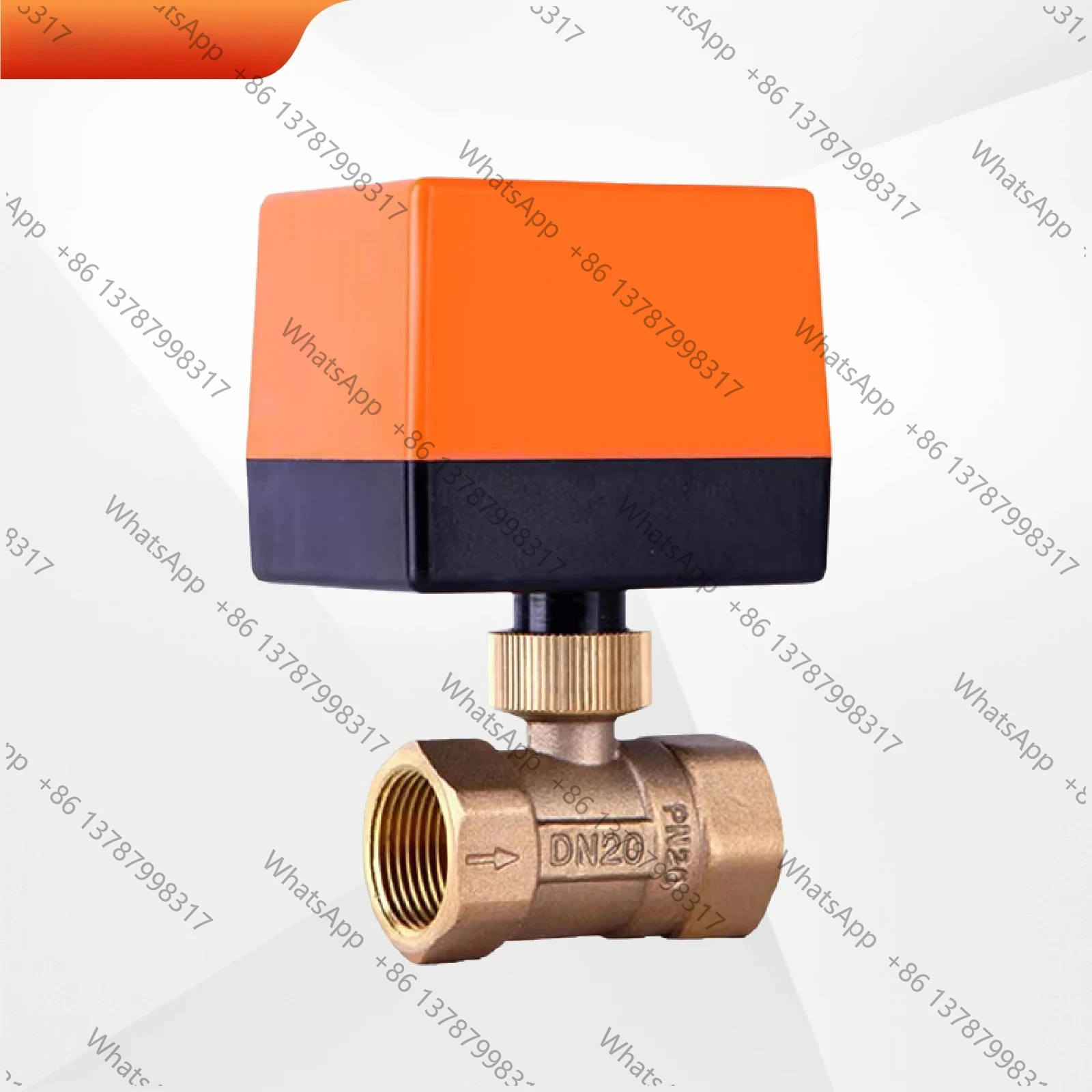 Motorized Brass Ball Valve Electric 2-Way/3-Way DN15-DN20 12V 24V 220V HVAC Fan Coil Solar PTFE IP65 Actuator