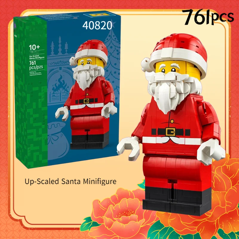 761 قطعة نموذج سانتا المصغر على نطاق يصل الشكل اللبنات الطوب عيد الميلاد سانتا زينة لعبة الهدايا 40820 #2