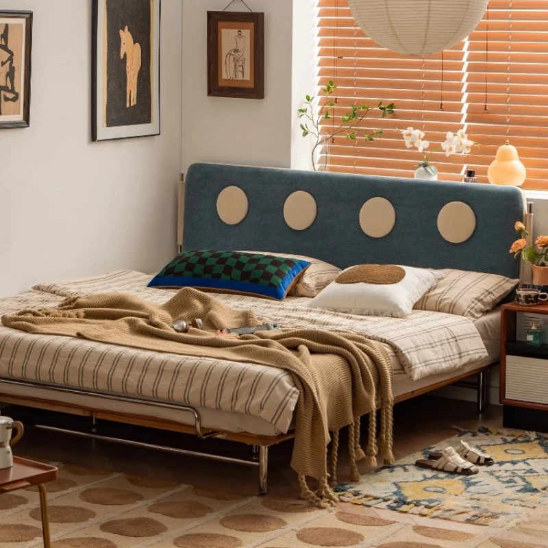 

Скандинавская деревянная двуспальная кровать 180x200 см, элегантный роскошный дизайн, кровать, современный минималистский удобный класс matrimoniale, мебель для спальни