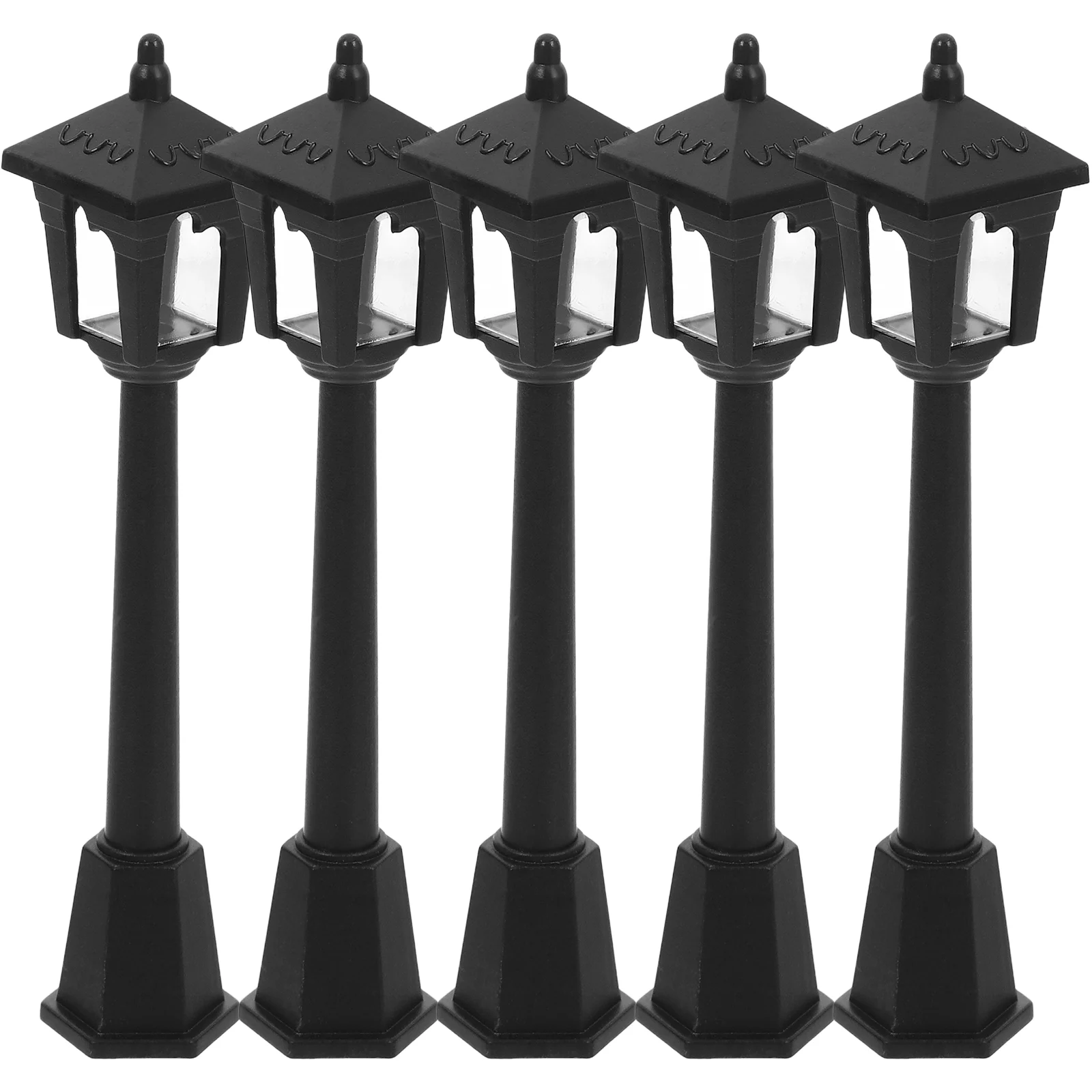 5pcs Stand Table Yard Light Models Tiny Street Lamp Models Miniature Street Lamp Models micro street lights