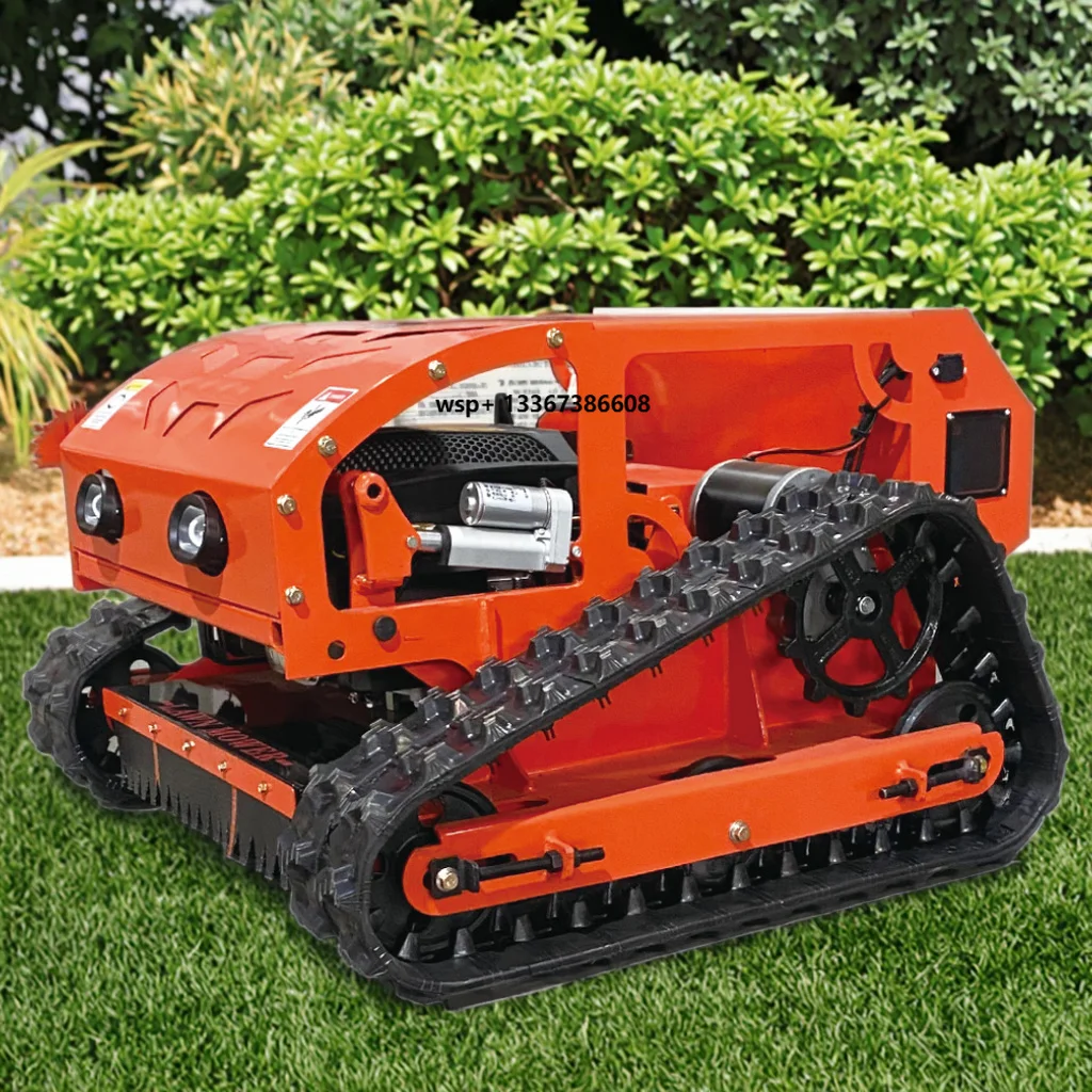 Manufacturer Price Mini Lawn Mower Grass Cutter Lawn Mower with Upgraded Track for Home Garden Remote-controlled Optional