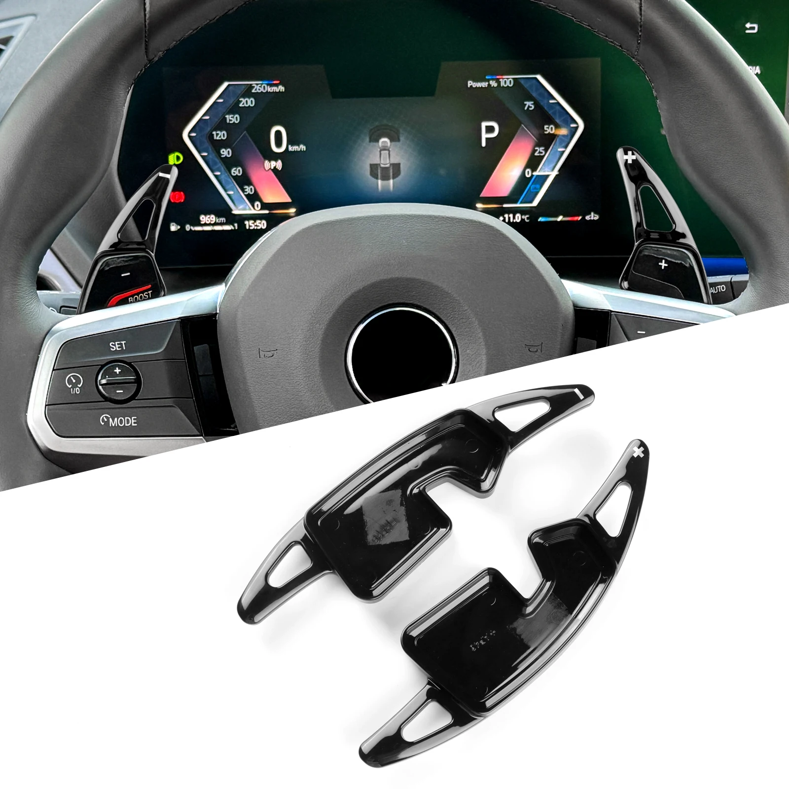 Interior Trim for BMW 1 5 Series G60 F70 2024-2026 X3 G45 2025 X1 U11 2023-2026 ABS Steering Wheel Shift Paddle Shifter Sticker