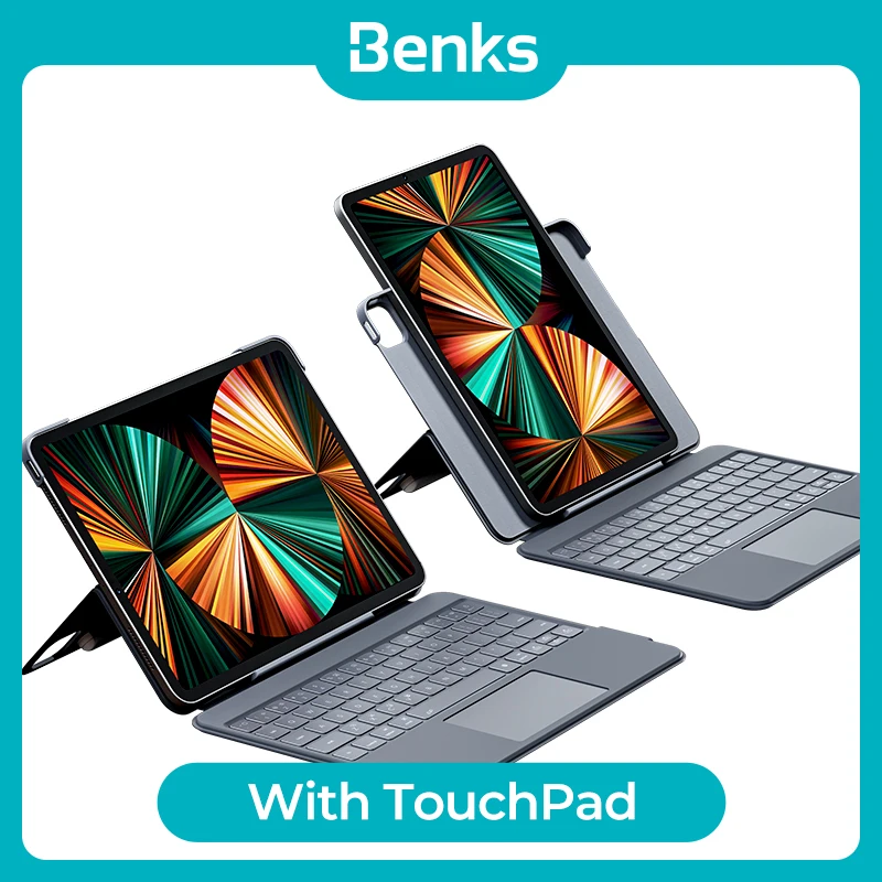 

Benks-Urban Pro Magnetic Trackpad Keyboard Case, Ultralight Holder Cover with Pen Tray, Fit for iPadPro11, 12.9, 2022, 2021，2020