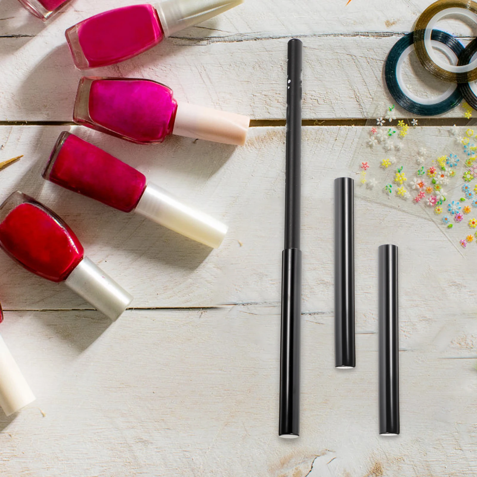 

6 Pcs Nail Pen Caps Acrylic Light proof Brush Seals Manicure Covers Topper Practical Pens Nail Art Tools