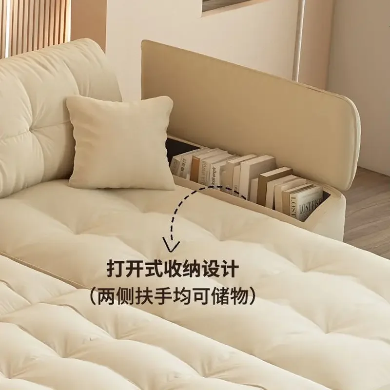 

Sofa bed French cream wind cloud living room small apartment dual-purpose multi-functional folding