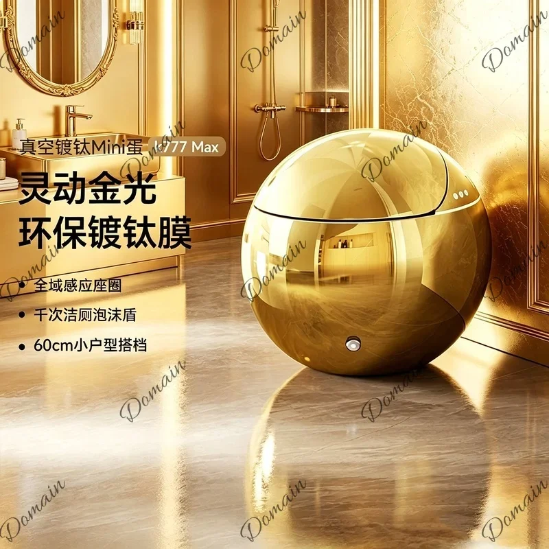 80 N European Luxury Egg-Shaped Smart Toilet One-Piece Auto Flush Bidet Heated Seat for Hotel Villa