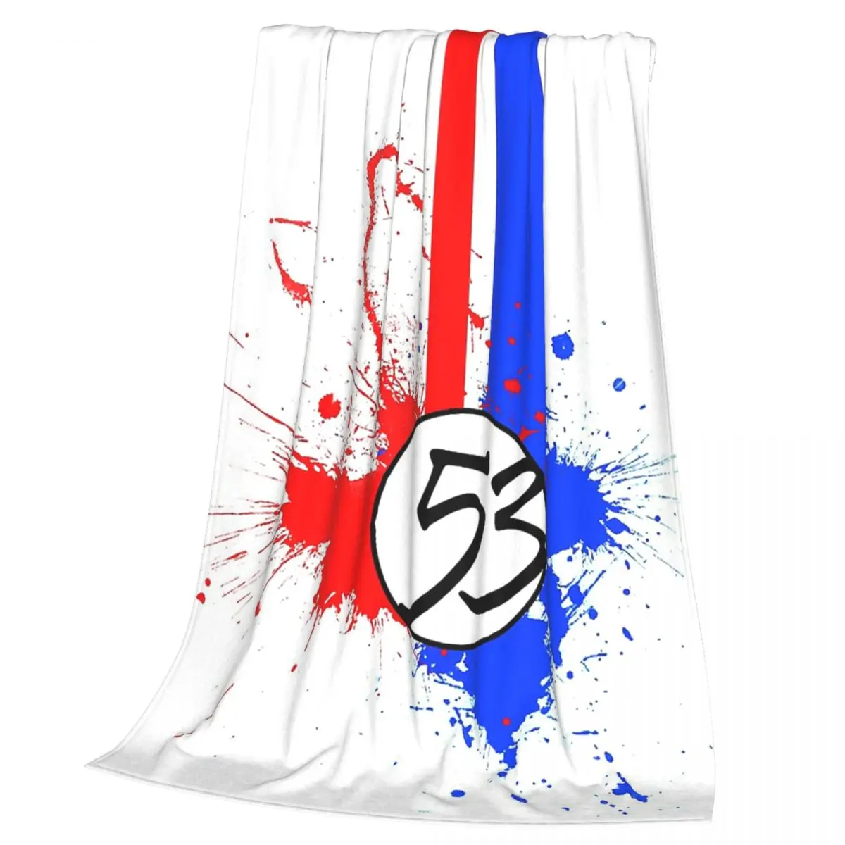 Herbie Number 53 Blanket Soft Warm Flannel Throw Blanket Bedspread for Bed Living room Picnic Travel Home Couch