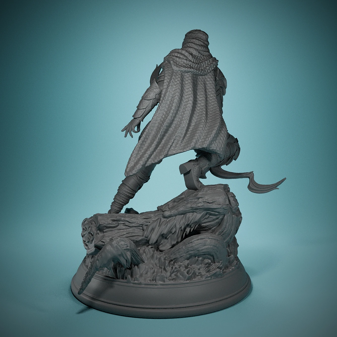 Drow Swamp Ranger - Exrin-3D Miniatures-Tabletop Tactical Gaming Role Playing-Game Room Dress Up-Hand Painted Models