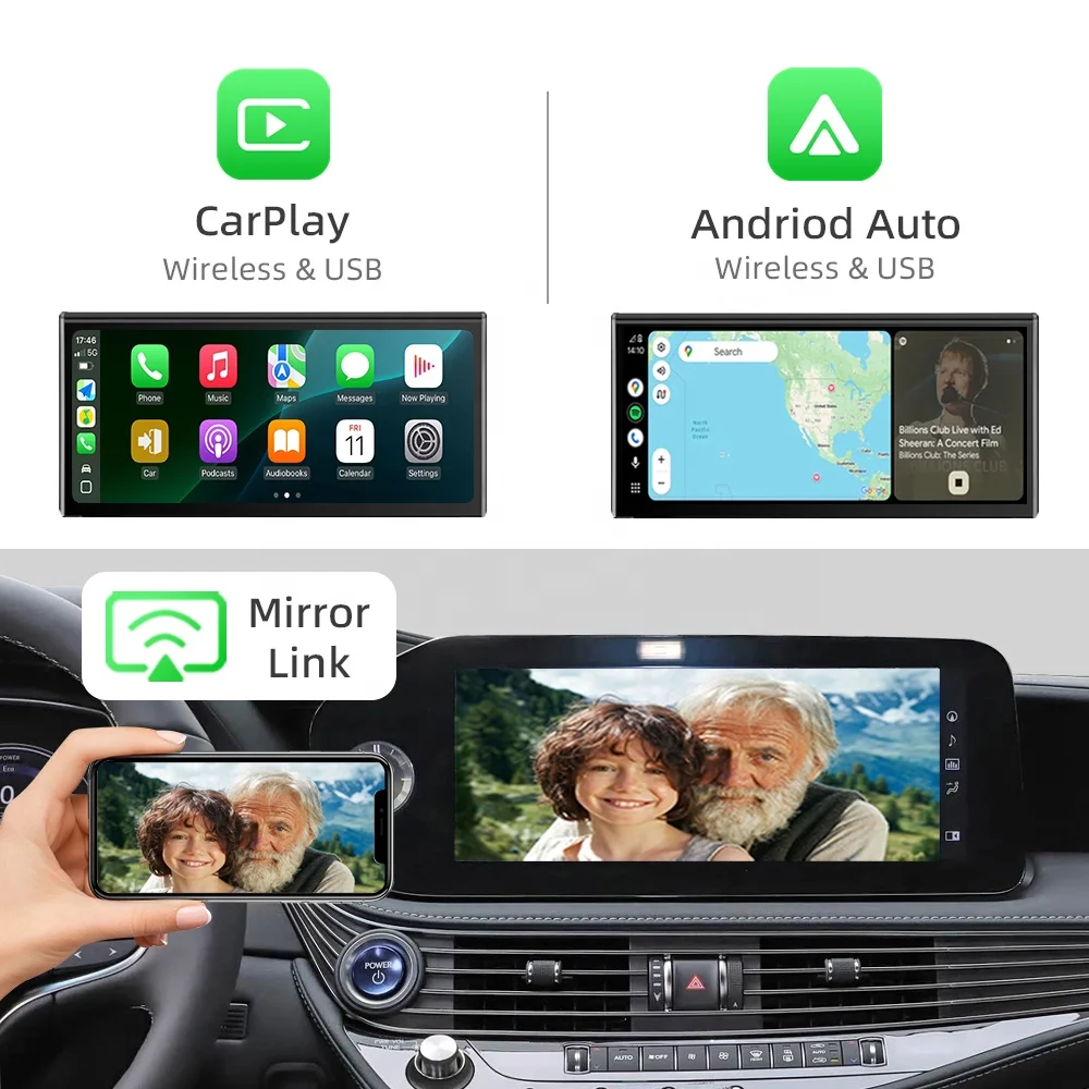 NewFor Lexus LS 2021-2022 Linux Interface Box Wireless CarPlay Android Auto CarPlay Module Decoder Car Radio Binarytek